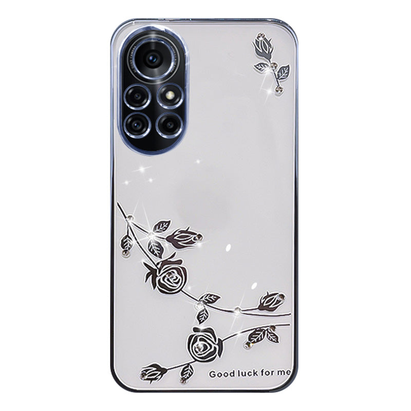 Flower Pattern Back Shell for Huawei nova 8 Pro 5G Rhinestone Decor TPU Electroplating Phone Case Flower Pattern Back Shell for Huawei nova 8 Pro 5G Rhinestone Decor TPU Electroplating Phone Case